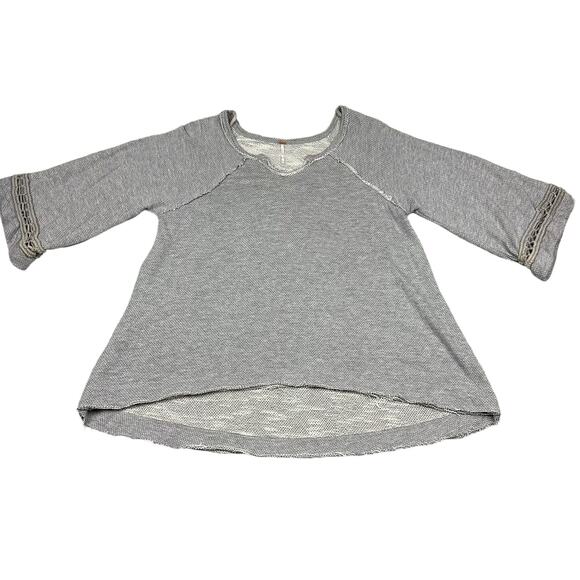 Free People Tops - Free People Tunic Women Medium Grey Mystree Waffle Knit OB407336
